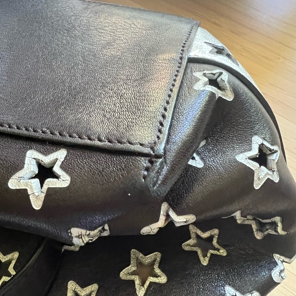 ** JIMMY CHOO Pimlico Star Punching Shoulder Open Tote Bag ** - Picture 14 of 16